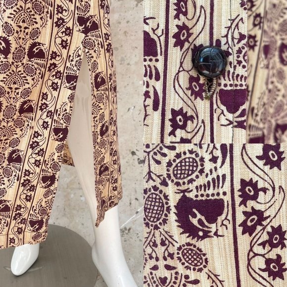 Vintage 1960’s 1970’s Cotton Bohemian Maxi Dress, Small - Picture 4 of 5